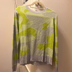 Green and grey camo sweater